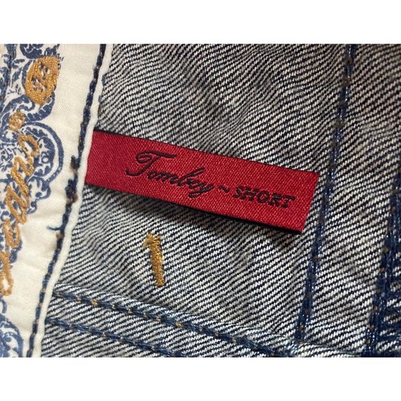 Guess Jeans Women's Button-Fly Tomboy Short Size 31 100% Cotton Dark Wash - Picture 3 of 9